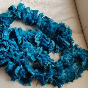 Hand made knitted wool scarf